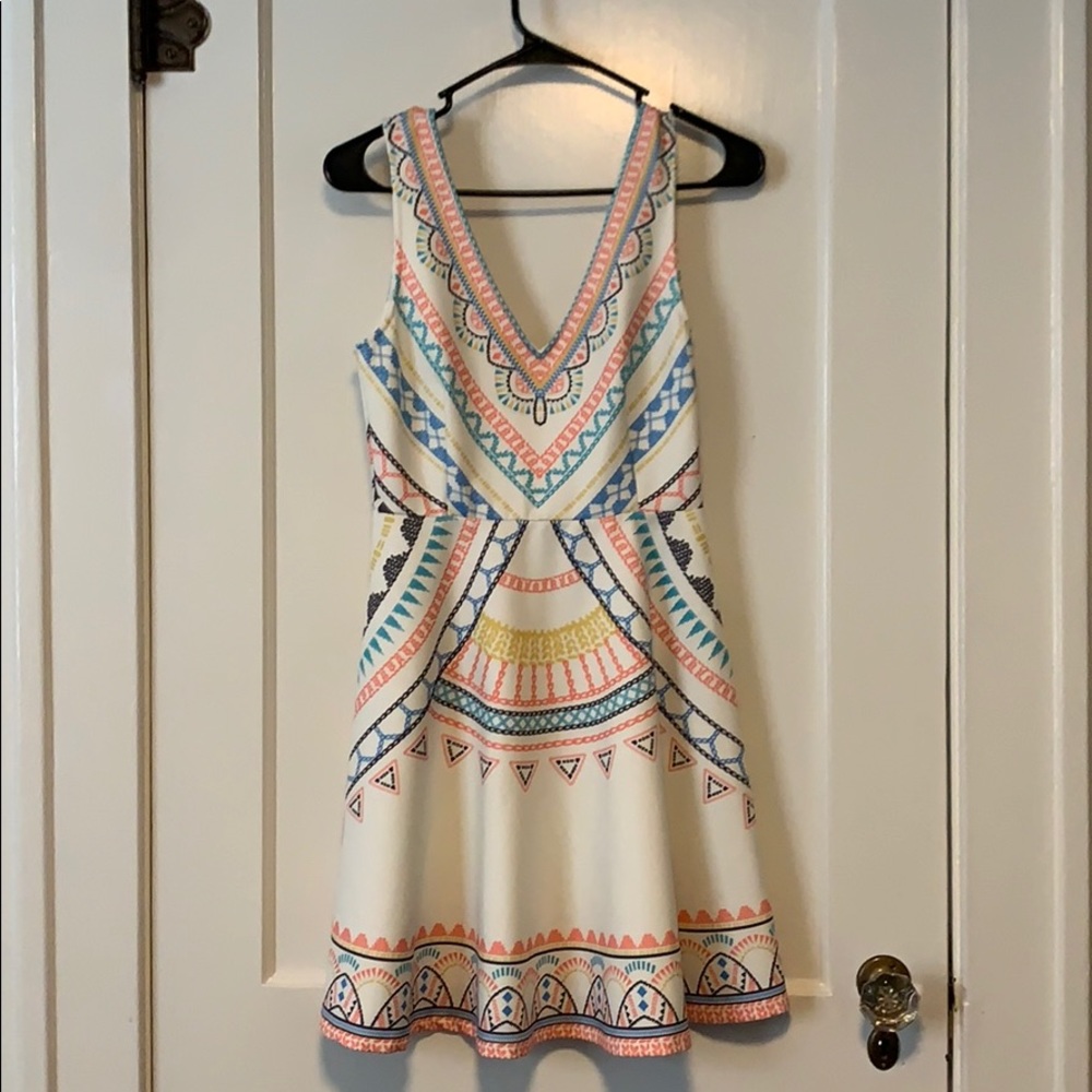 Flying tomato off white printed dress